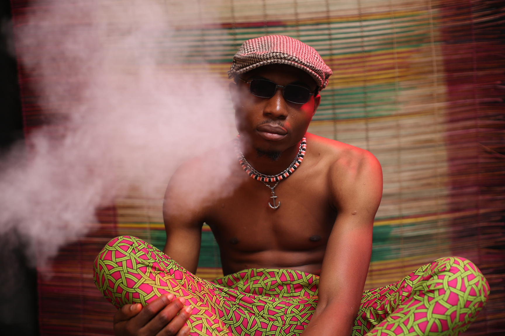 African American man smoking
